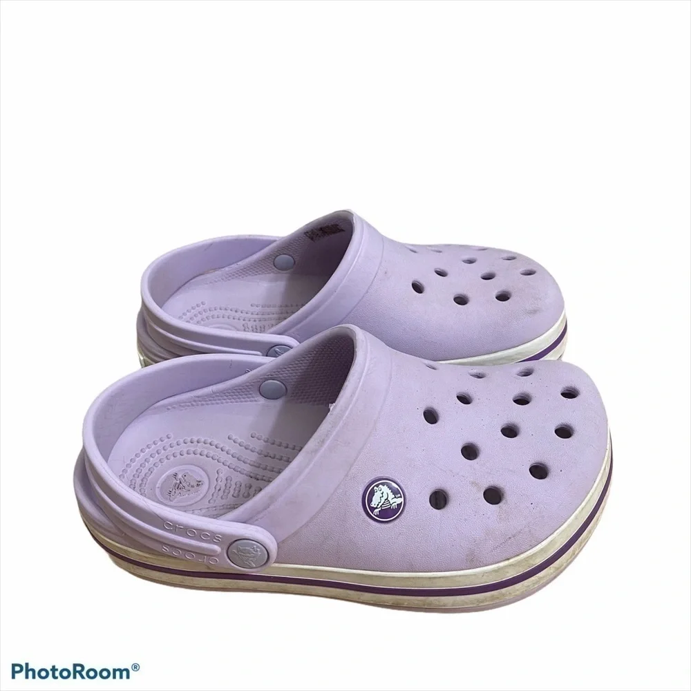 Crocs Lavender Purple Sandals Sz 2 Youth Girls